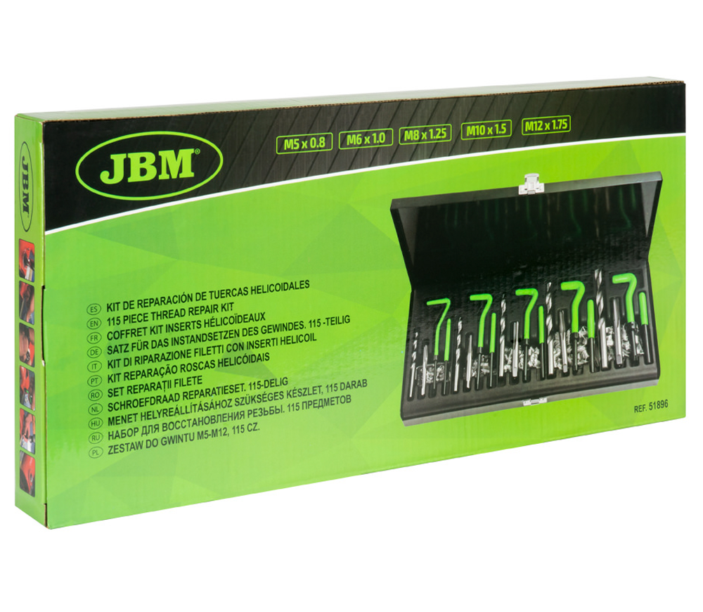 Set de tarozi JBM-51896 M5-M12 0.8-1.75-5