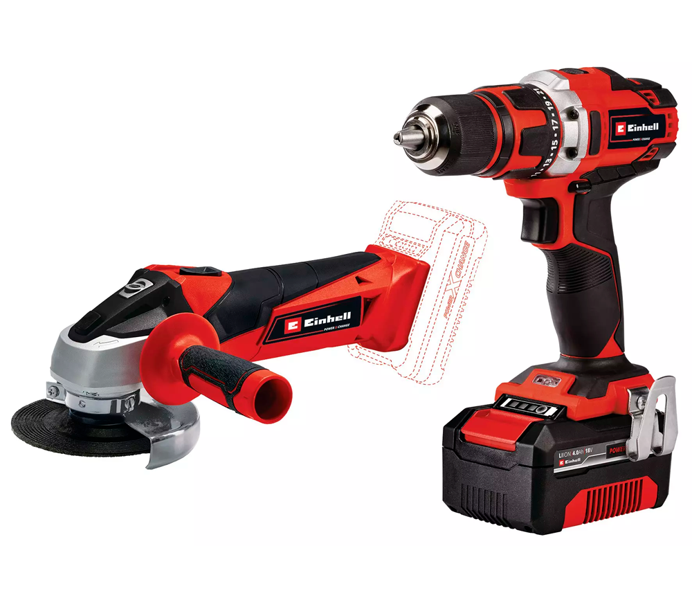 Set de unelte cu acumulator EINHELL TE-TK 18/2 Li Kit (CD+AG)