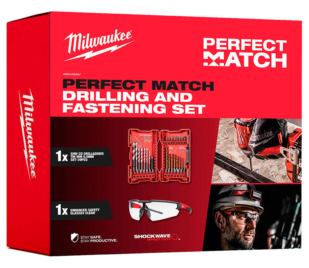 Set de burghie și biți MILWAUKEE Perfect Match Drilling 4-10mm HSS-G