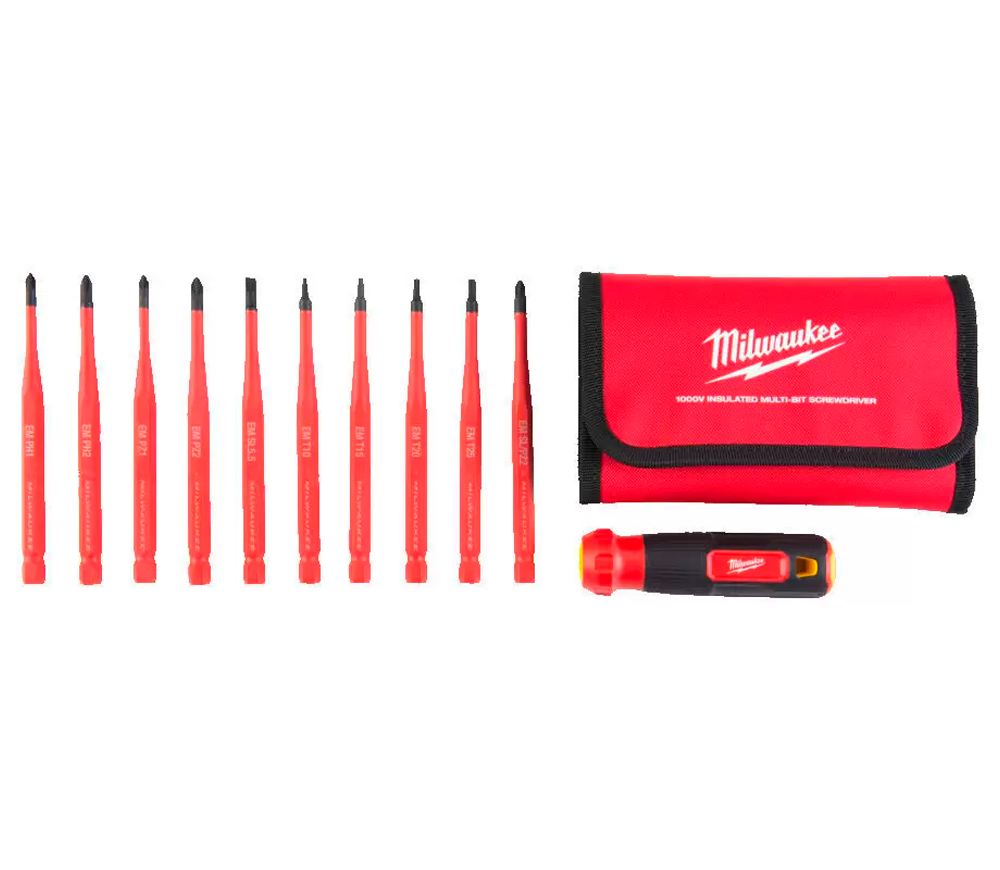 Set de șurubelnițe de electrician 10 buc MILWAUKEE Insulated 10 în 1 Multi-Bit
