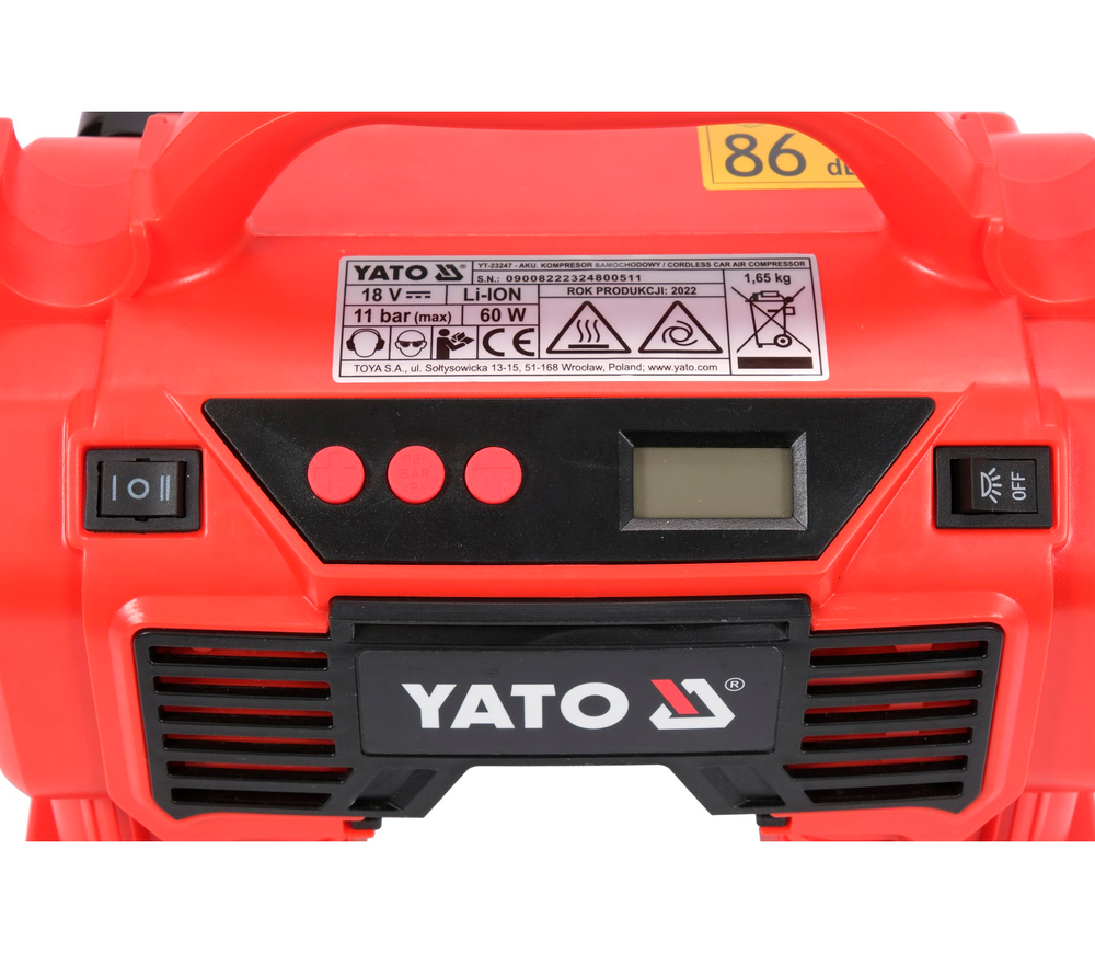 Compresor auto YATO YT23248 60w 11bar 12l/min-6