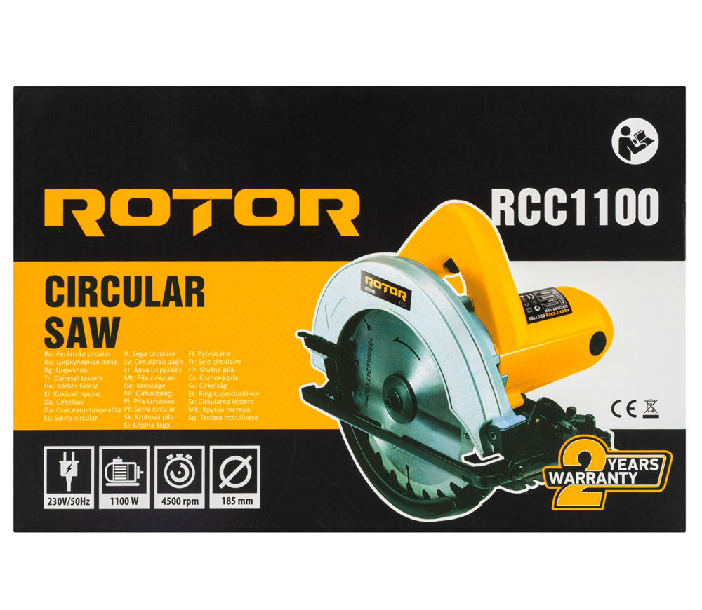 Fierăstrău circular ROTOR RCC1100 1100w 185mm-5