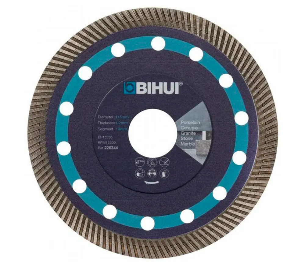 Disc de tăiat cu diamant SUPER THIN BIHUI DCBN5 125mm turbo