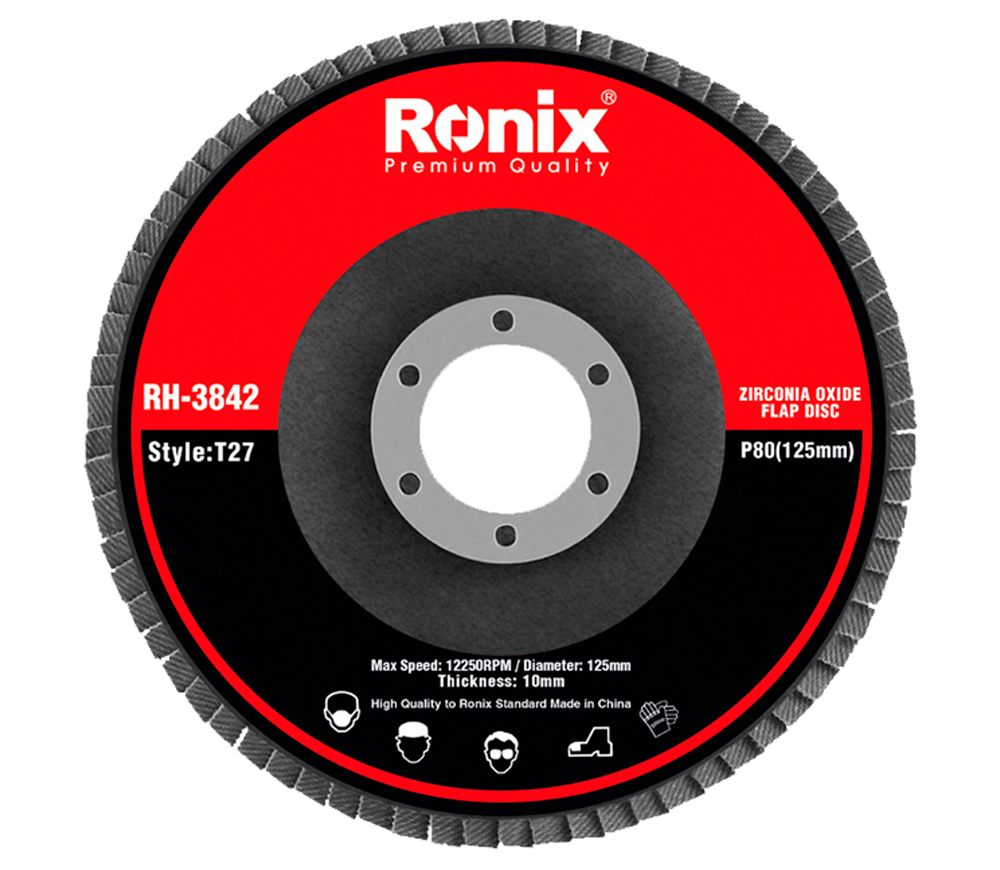 Disc de șlefuit lamelar RONIX RH-3842 P80
