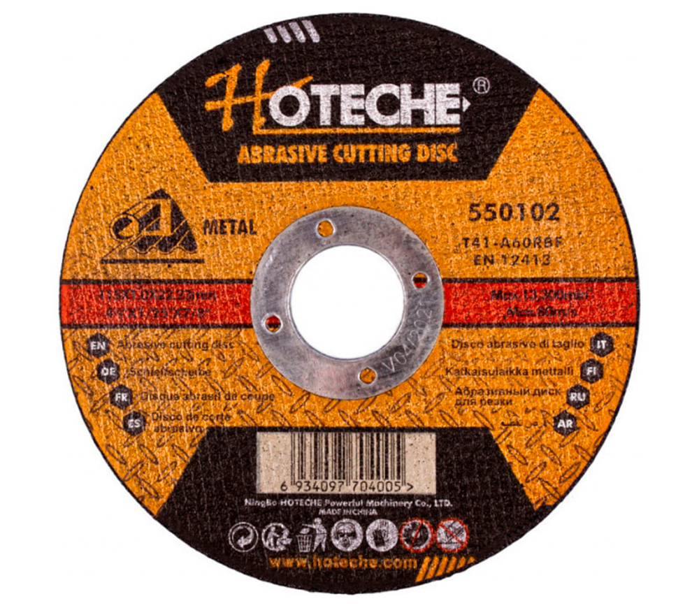 Disc de tăiat abraziv HOTECHE 550102 115mm 1mm