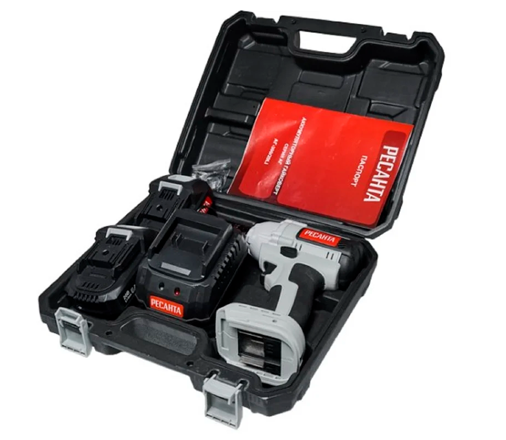 Mașină de înșurubat cu impact cu acumulator RESANTA АГ-300/20Li 20V 2Ah 300Nm-10
