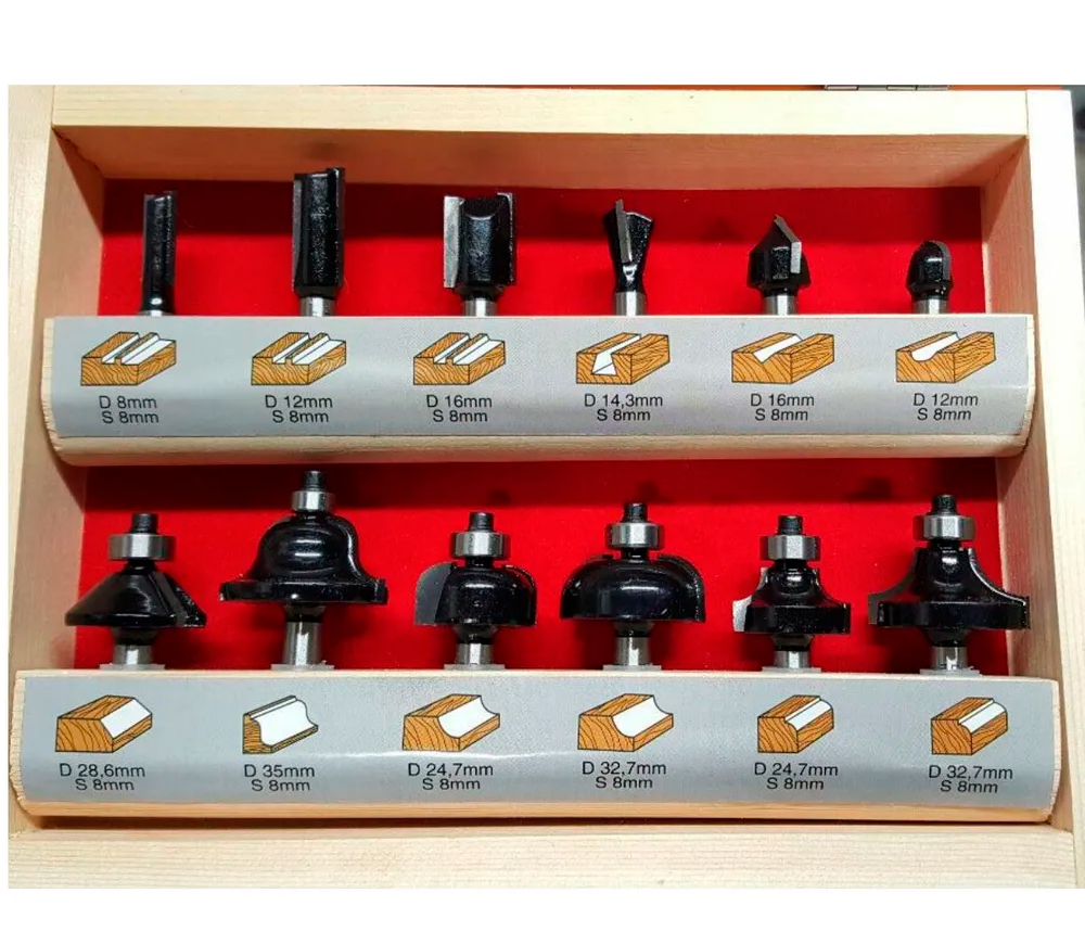Set freze pe lemn MILWAUKEE Router bit set 8-35mm-2