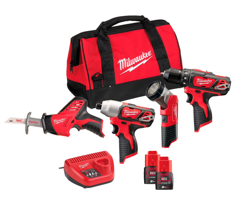 Set de unelte cu acumulator MILWAUKEE M12 BPP4A-202B