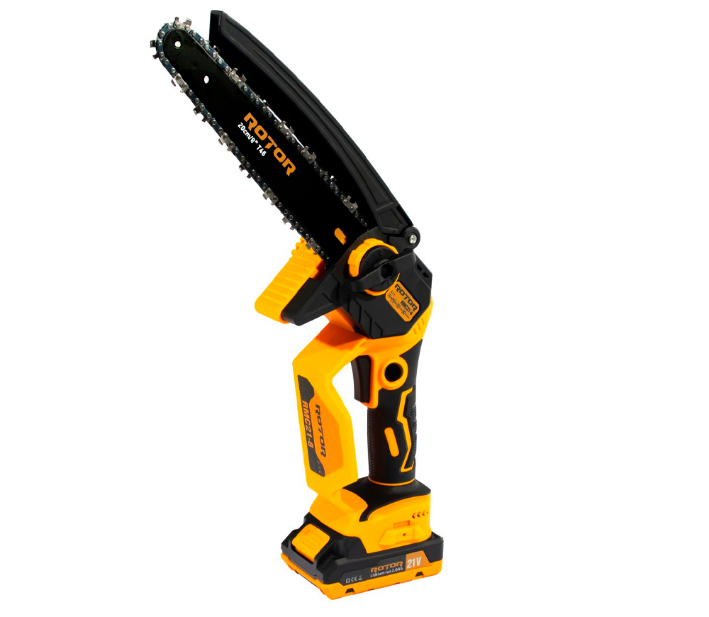 Fierăstrău cu lanț cu acumulator ROTOR RMC21-8 200mm 21V 2Ah