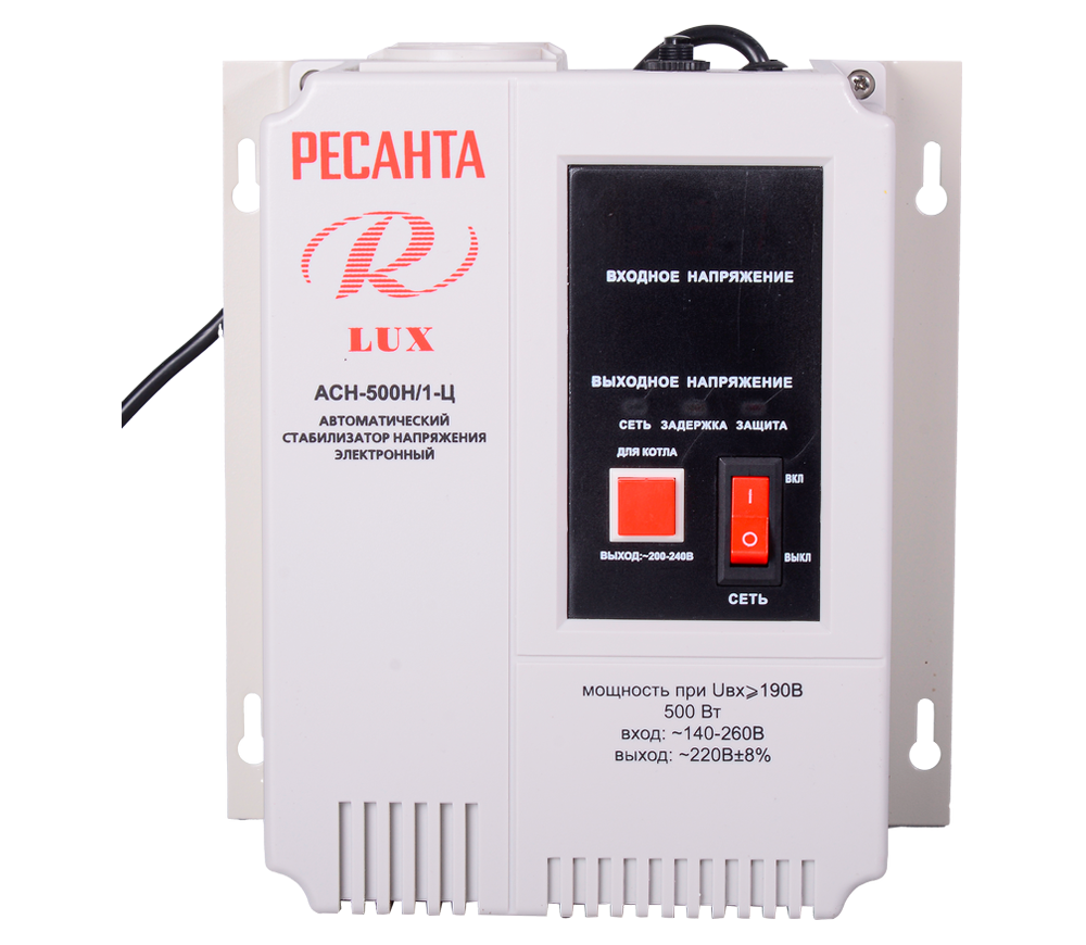 Stabilizator de tensiune releu RESANTA ACH 500 Н/1-Ц-2