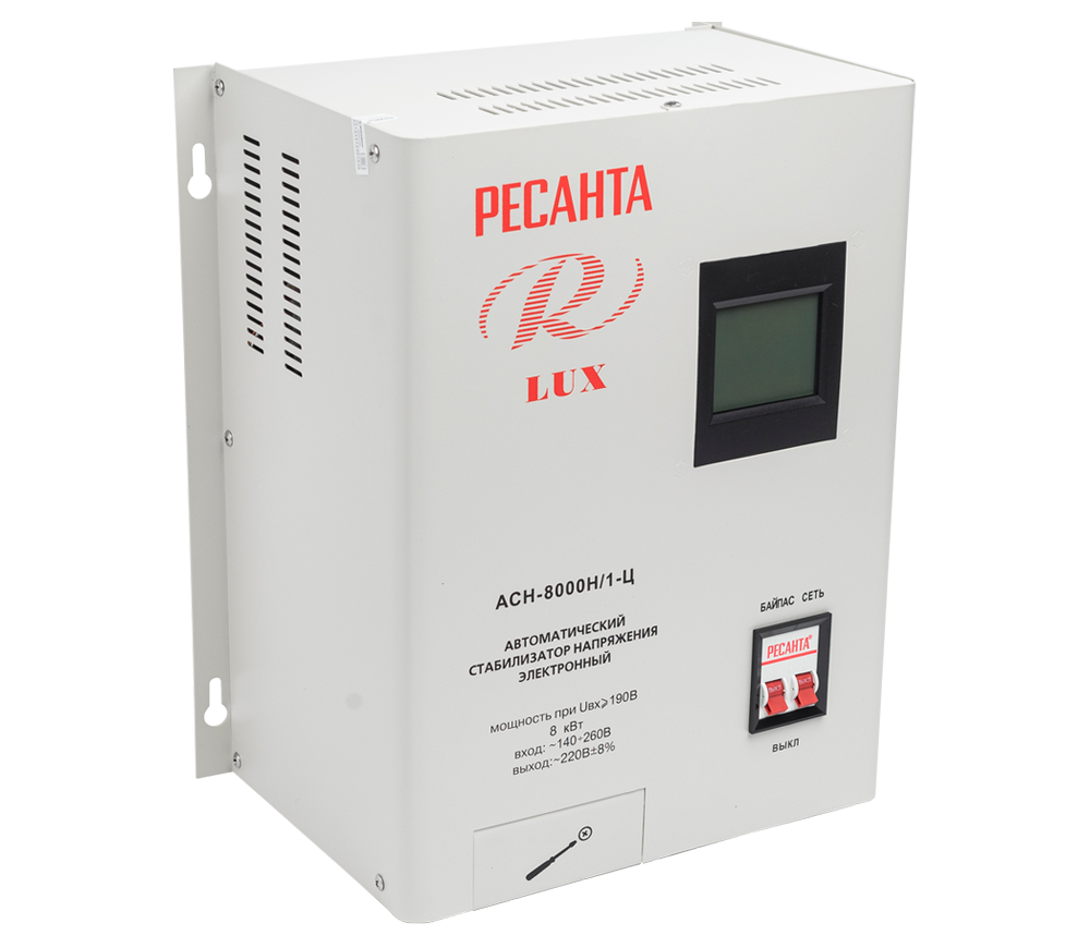 Стабилизатор напряжения релейный RESANTA ACH-8000 Н/1-Ц-3