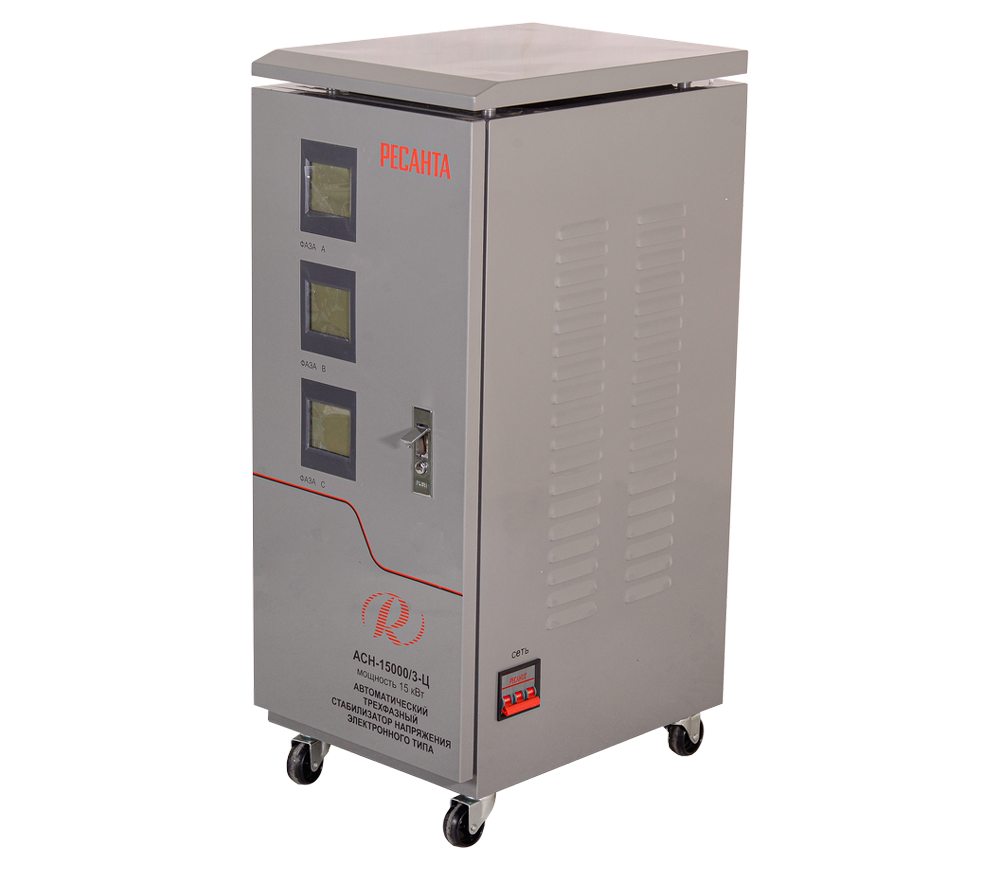 Stabilizator de tensiune trifazat releu RESANTA ACH-1500/3-Ц