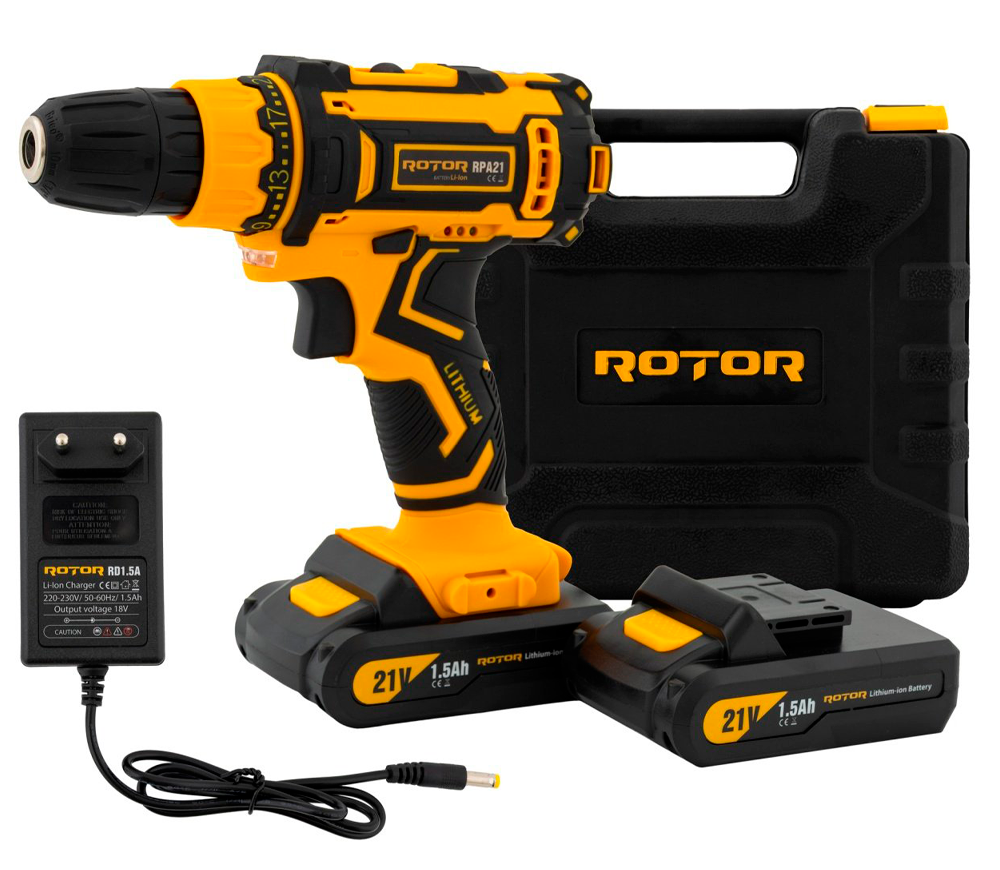 Mașină de înșurubat cu acumulator ROTOR RPA21 21V 1.5Ah