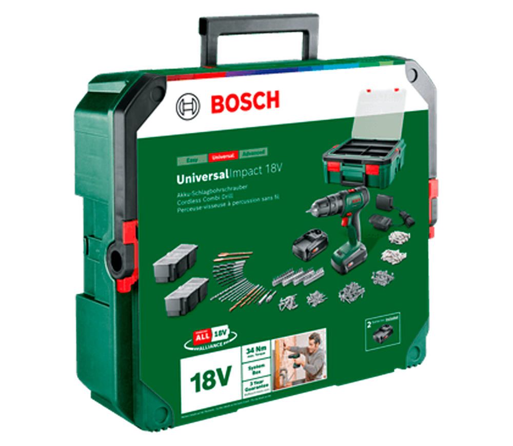 Mașină de înșurubat cu percuție cu acum. BOSCH UniversalImpact 18V 18V 1.5Ah-5