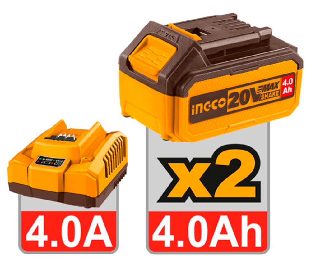 Polizor unghiular cu acumulator INGCO CAGLI271532 115mm 20V 4Ah-2