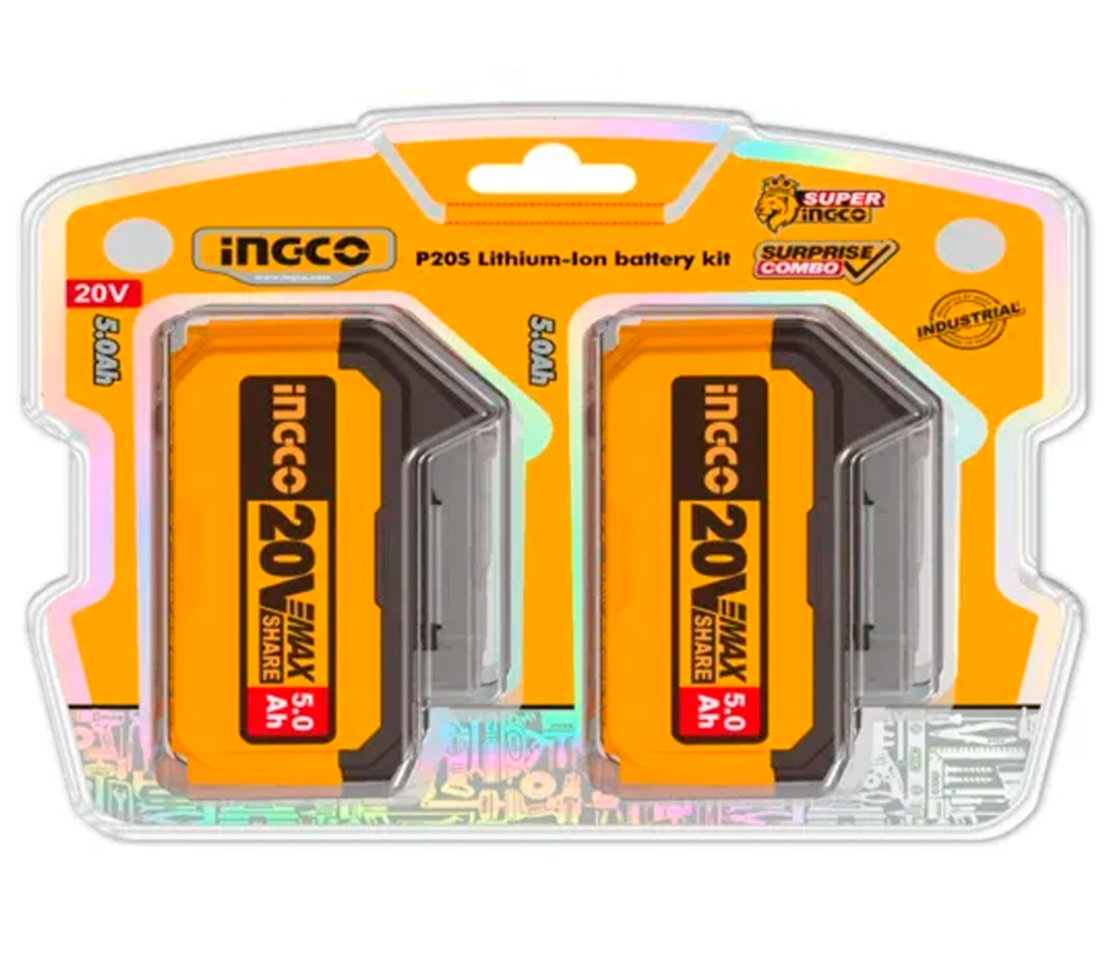 Set de cumulataore 2buc INGCO COSLI240464 Slider 20V 5Ah-3