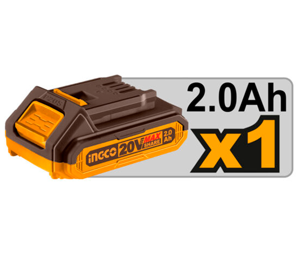 Цепная пила аккумуляторная INGCO CGSLI20581 130мм 20В 2Ач-3