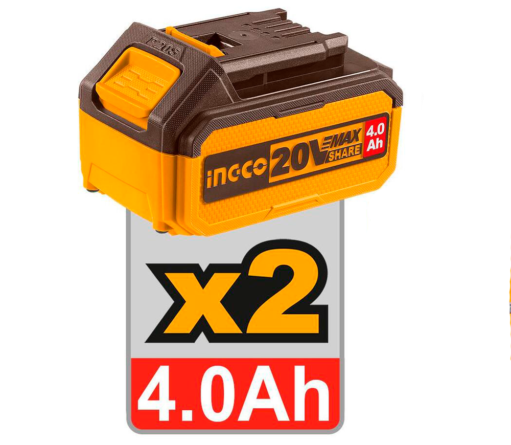 Mașină de înșurubat cu percuție cu acum. INGCO CIDLI20968 20V 4Ah-5