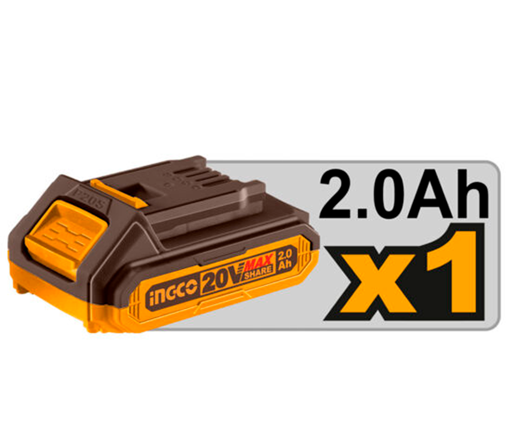 Уплотнитель бетона аккумуляторный INGCO CCVLI2023011 20В 2Ач 2300виб/мин-3
