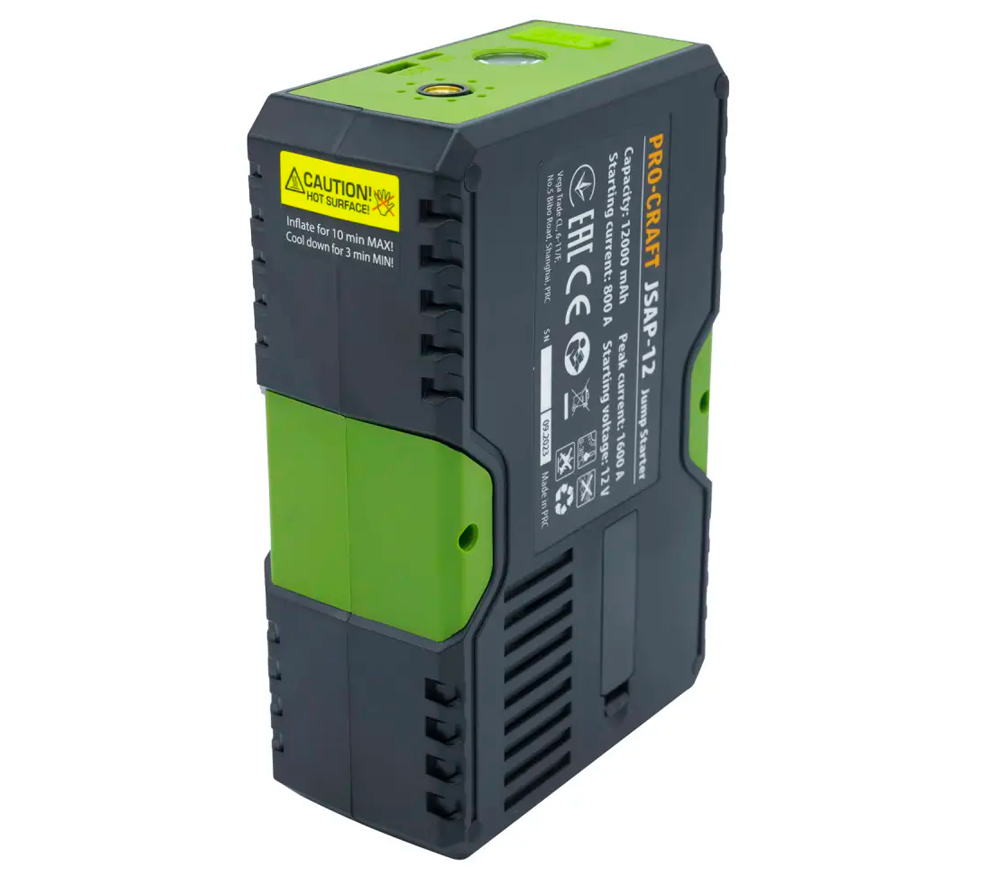 Dispozitiv de pornire-încărcare cu cumpresor ProCraft JSAP-12 600A 12V-3