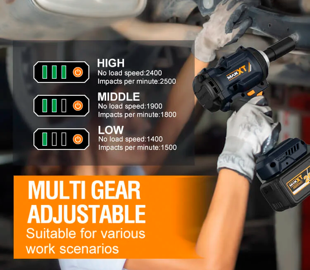 Mașină de înșurubat cu impact MAXXT MDIW20VX2 20V 4Ah 1000Nm-5