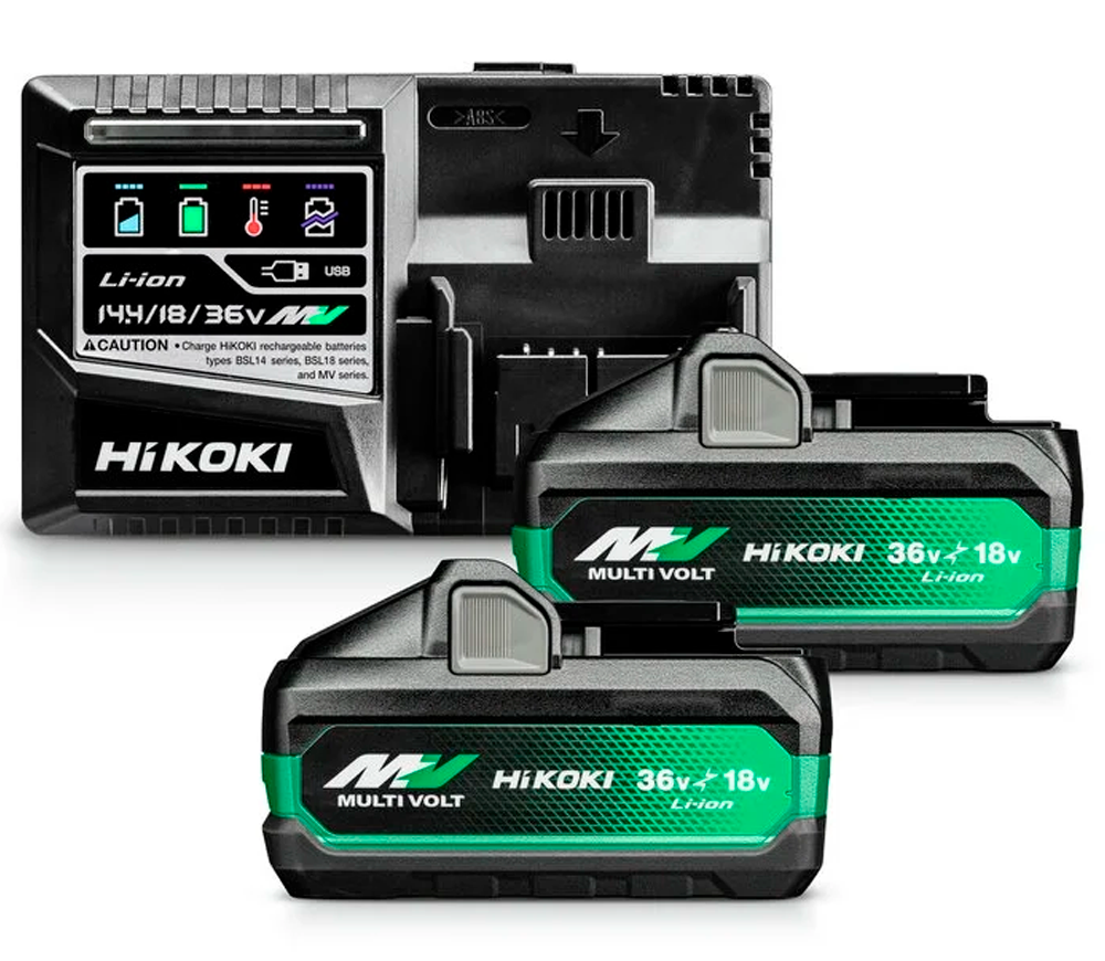 Încărcător cu 2 acumulatoare HIKOKI UC18YSL3WJZ 195w 18-36V 8A