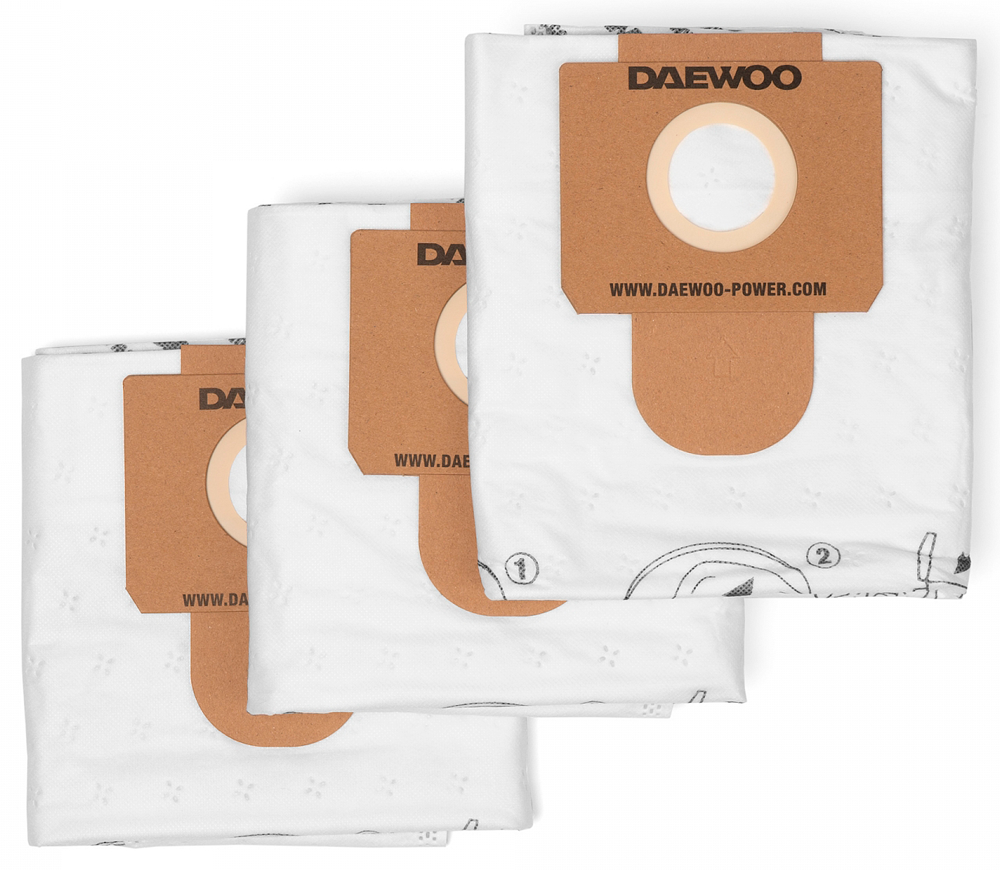 Набор из 3-х тканевых мешков для пылесоса DAEWOO DAVC 25TB