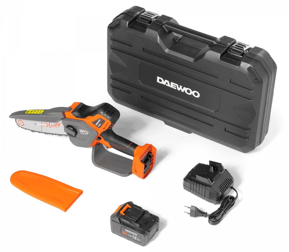 Fierăstrău cu lanț cu acumulator DAEWOO DACS 821Li SET 200mm 21V 5Ah-2