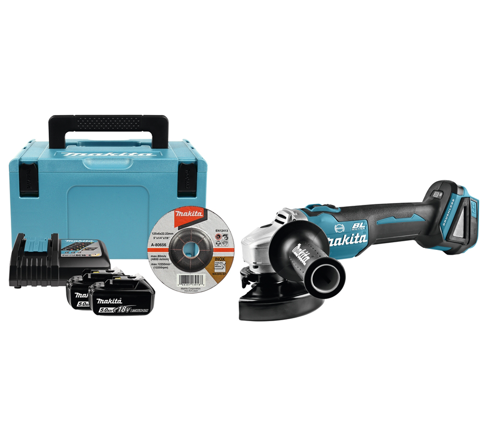 Polizor unghiular cu acumulator MAKITA DGA506RTJ 125mm 18V 5Ah