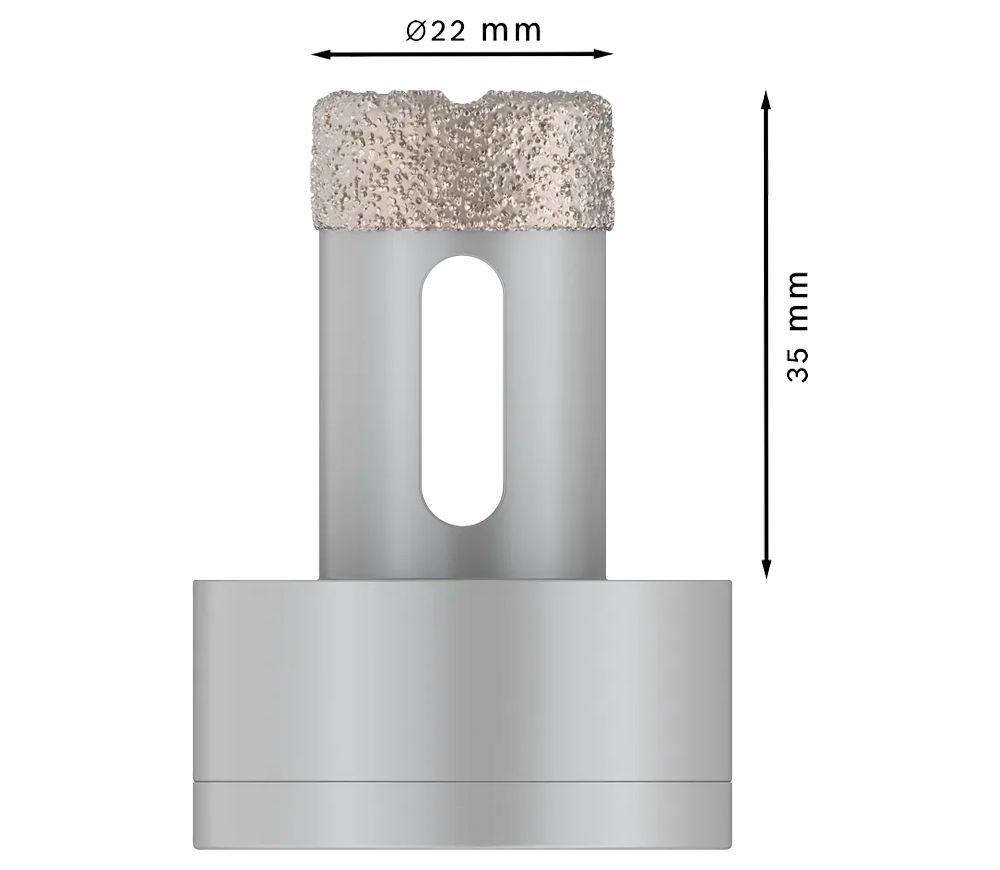 Carotă de găurit BOSCH X-LOCK Dry Speed 22mm-3