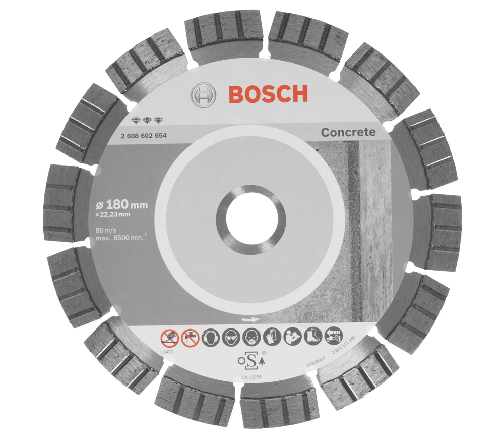 Disc de tăiat cu diamant BOSCH Best for Concrete 180mm Segmentat Beton/Piatră/Cărămidă