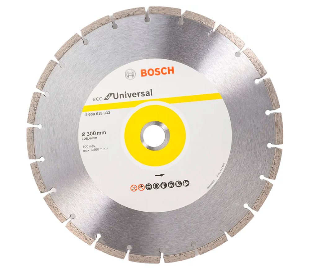 Disc de tăiat cu diamant BOSCH ECO Universal 300mm Segmentat Beton/Piatră/Cărămidă