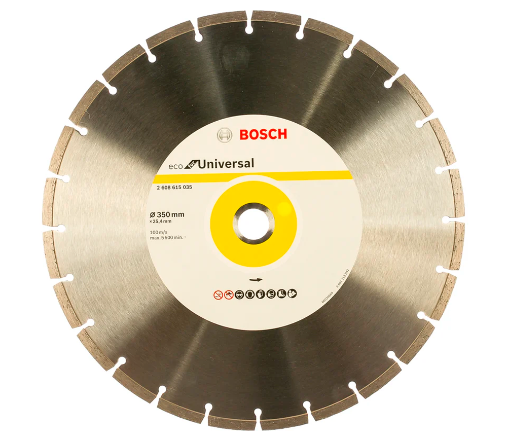 Disc de tăiat cu diamant BOSCH ECO Universal 350mm Segmentat Beton/Piatră/Cărămidă