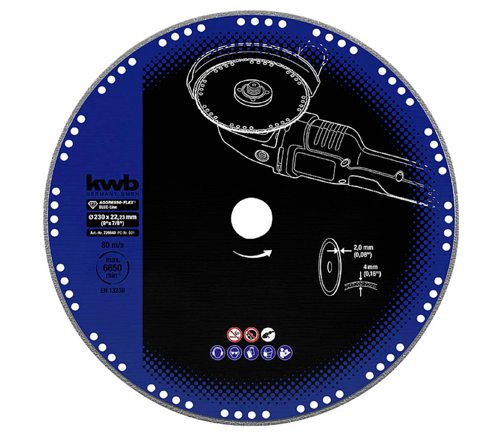 Disc de tăiat cu diamant KWB K720840 230mm Solid Metal
