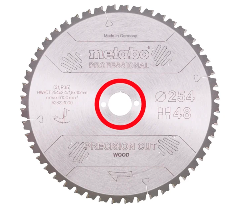 Disc pentru fierastrau electric METABO Precision Cut Professional 254mm 1.8mm Lemn