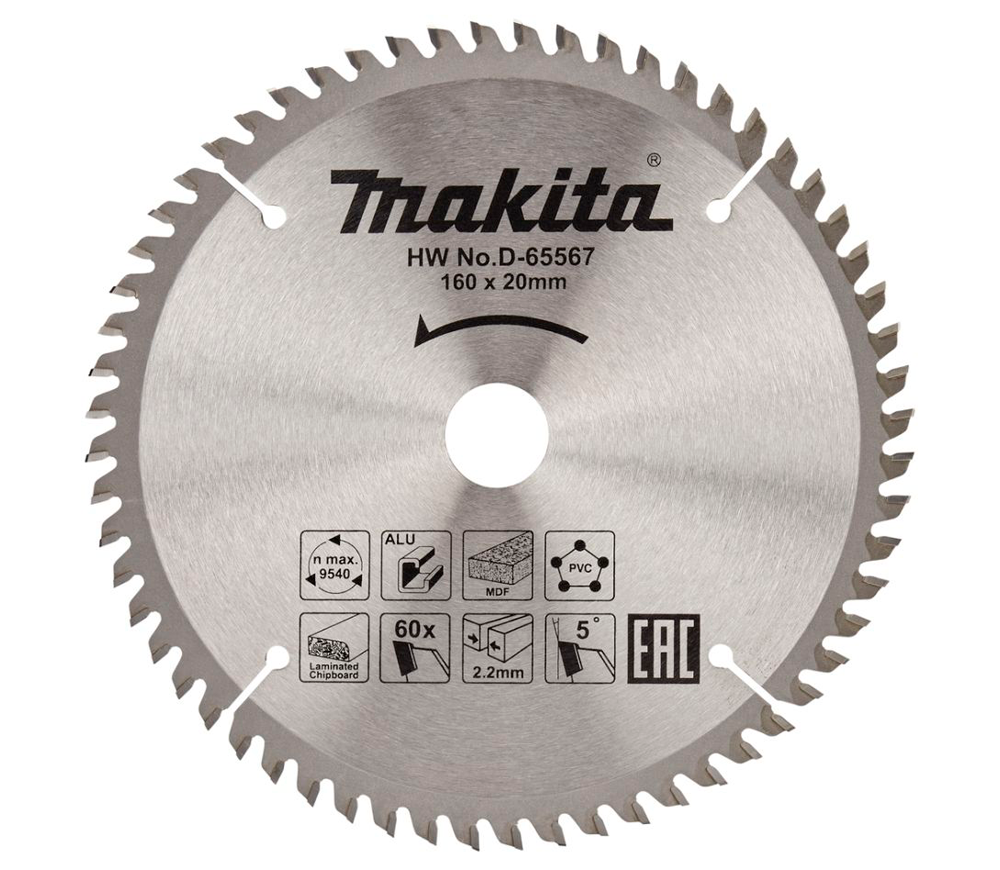 Disc pentru fierastrau electric MAKITA D-65567 160mm 1.4mm Lemn/Aluminiu