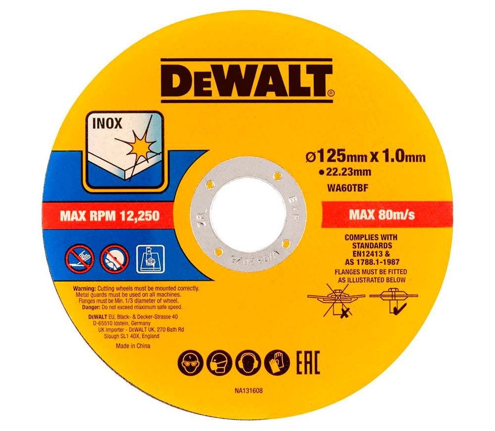 Set 50 discuri de tăiere metal DEWALT DT20598-QZ 125mm 1mm-2