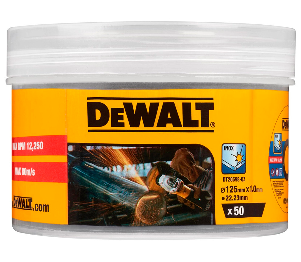 Set 50 discuri de tăiere metal DEWALT DT20598-QZ 125mm 1mm-3