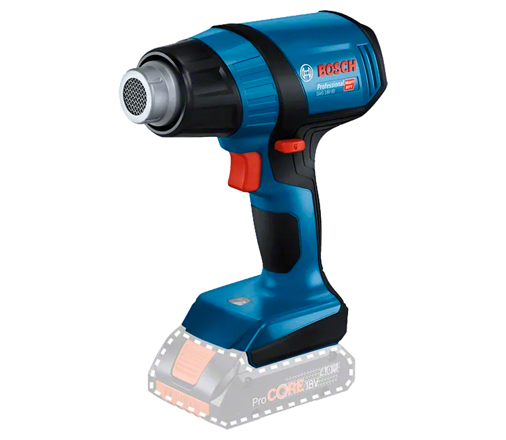 Suflantă de aer cald cu acum. (fără bat) BOSCH GHG 18V-50 500°C