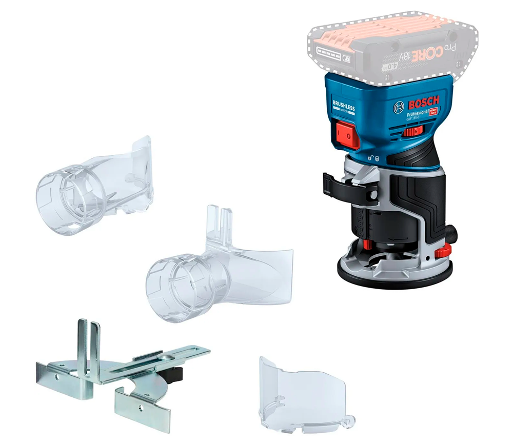 Mașină de frezat cu acumulator BOSCH GKF 18V-8 (Solo) 18V-3
