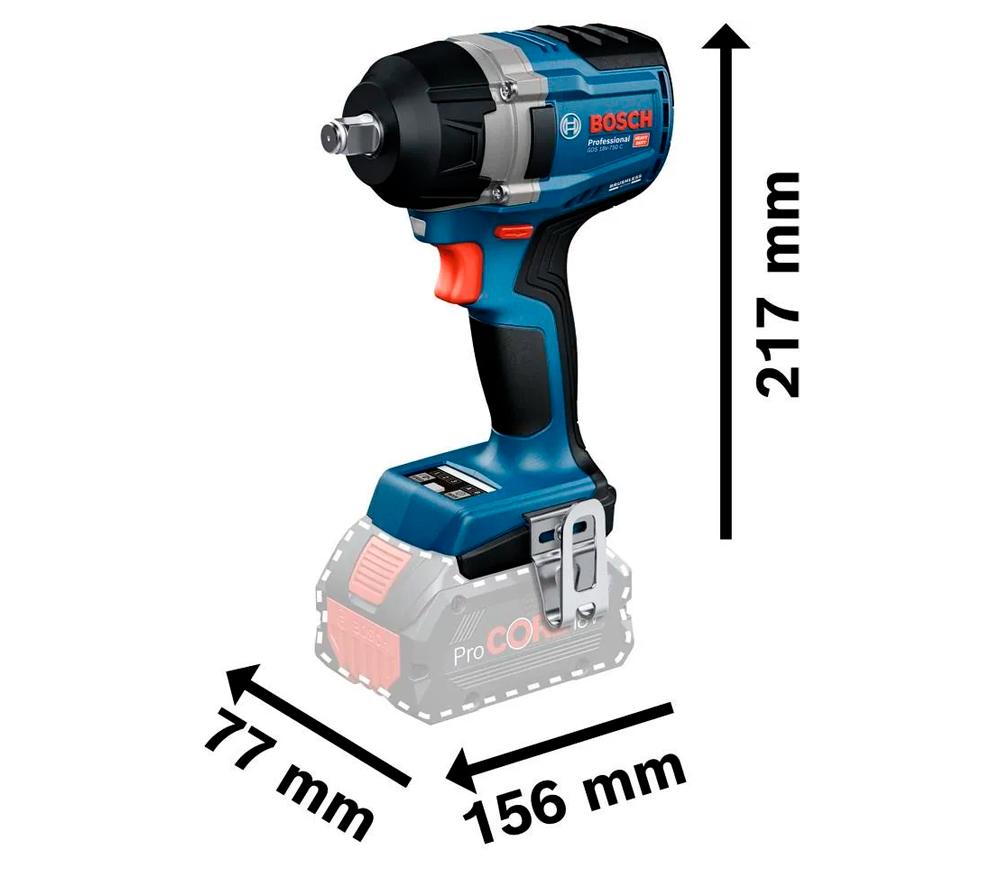 Mașină de înșurubat cu impact cu acumulator BOSCH GDS 18V-750 C (Solo) 18V 1000Nm-3