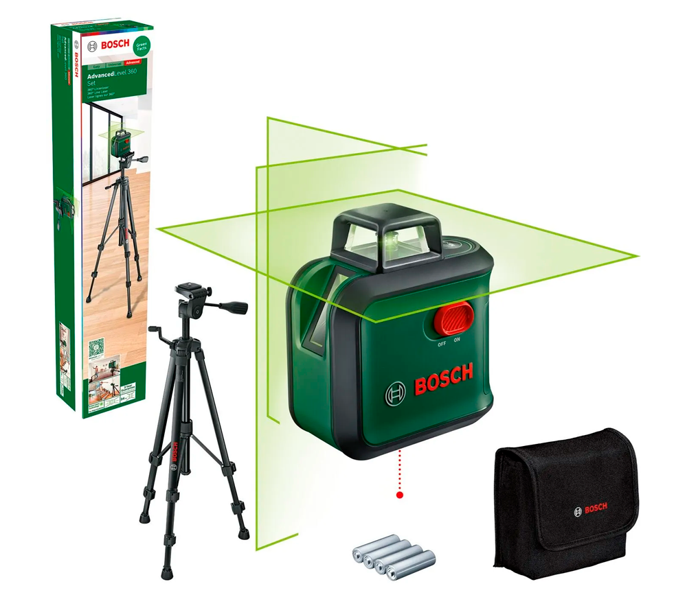 Лазерный уровень BOSCH AdvancedLevel 360 (+Штатив) 3луча 24m