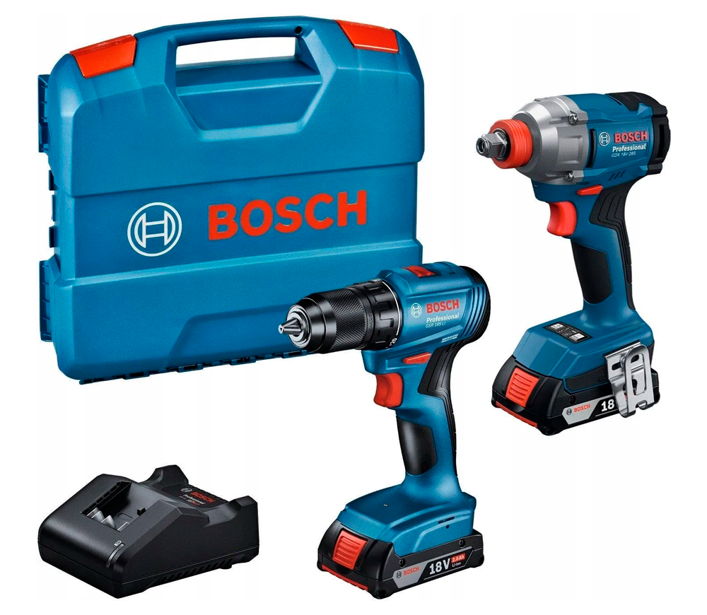 Set de unelte cu acumulator BOSCH GDX 18V-285 + GSR 185-LI