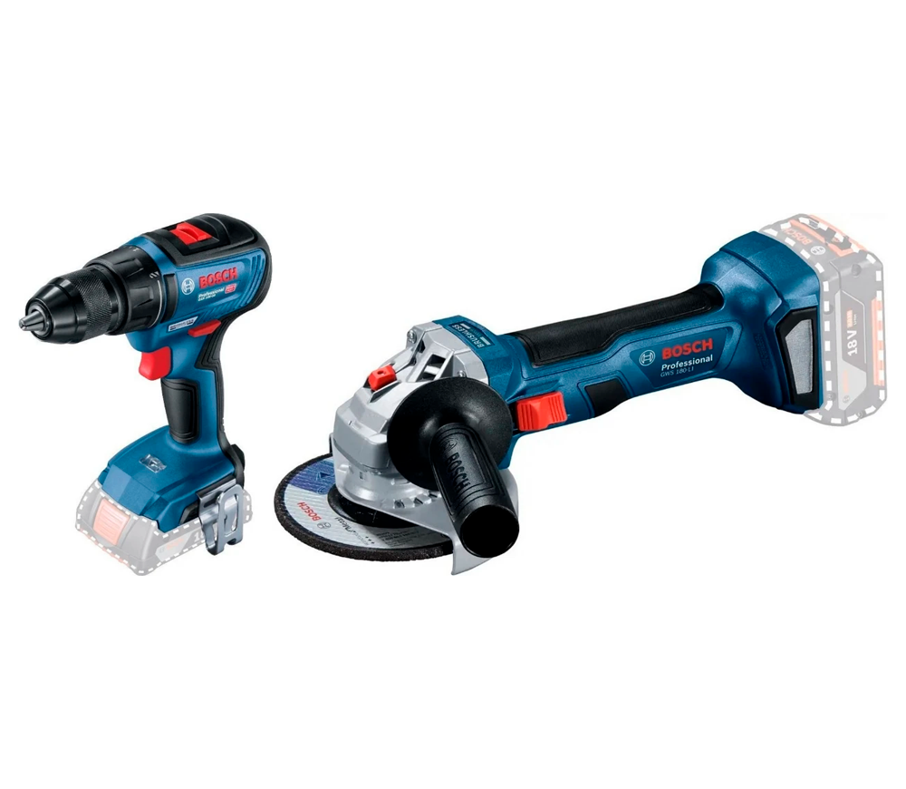 Set de unelte cu acumulator BOSCH GSR 18V-50 + GWS 180-Li Bosch Professional