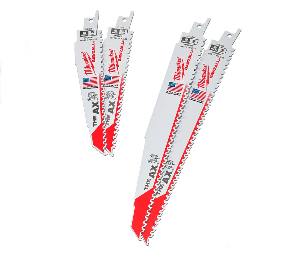 Набор полотен для сабельной пилы MILWAUKEE SAWZALL Blade Set 150/230мм Дерево/Пластик/Металл-2