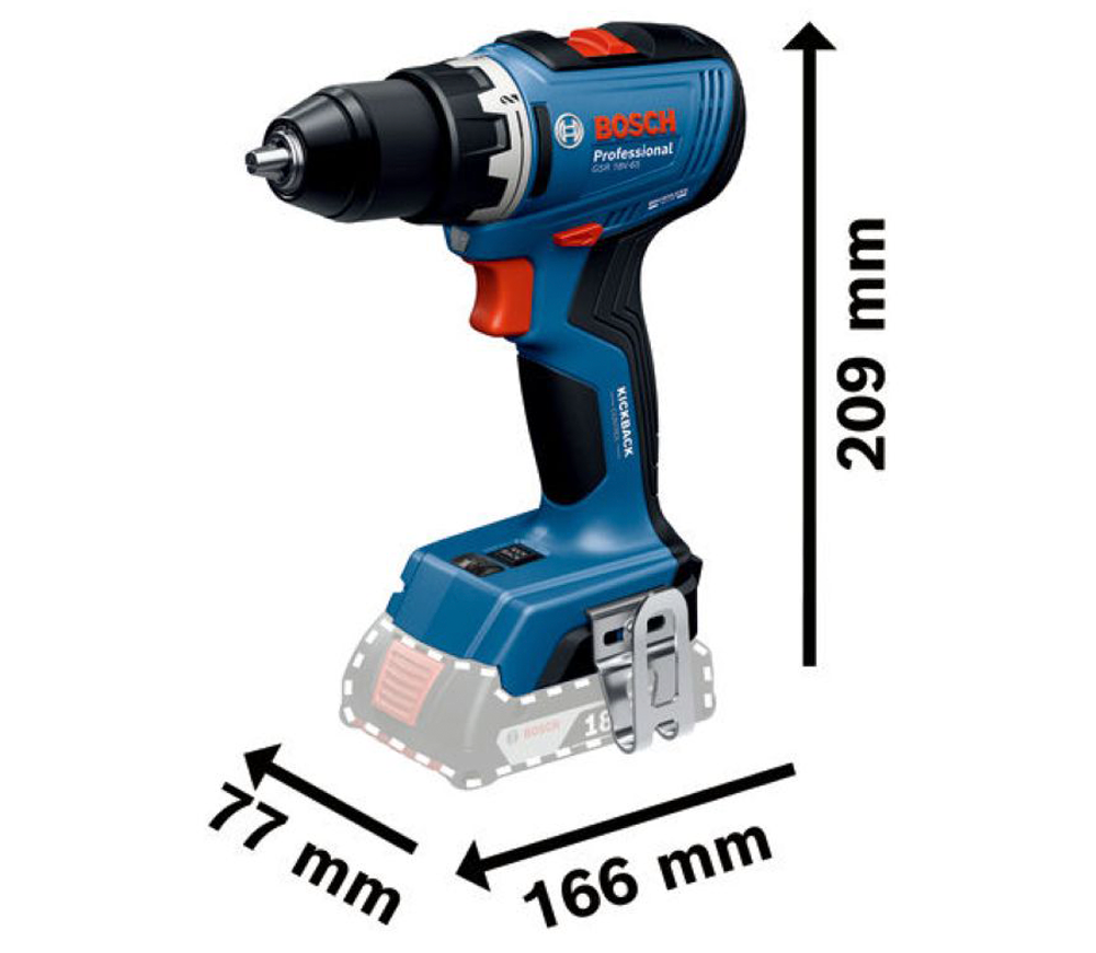 Mașină de înșurubat cu acumulator BOSCH GSR 18V-65 18V 2Ah-3