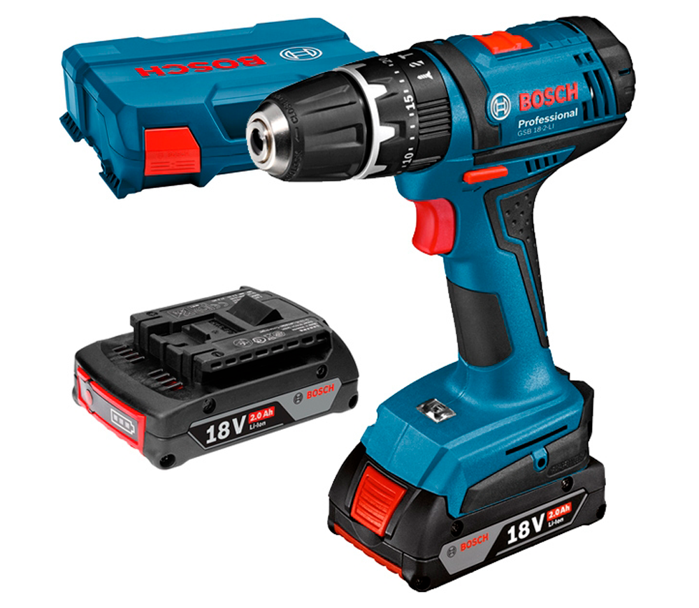 Mașină de înșurubat cu percuție cu acum. BOSCH GSB 18-2-LI 18V 2Ah