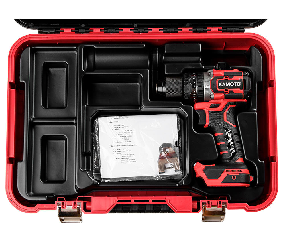 Mașină de înșurubat cu percuție cu acum. (fără bat) KAMOTO DB100 20V-5