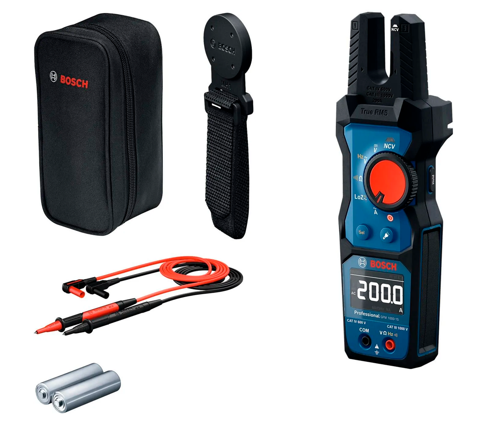 Clește de măsurat curentul BOSCH GFM 1000-15 + MH 1 1000В 200A 0/1000V