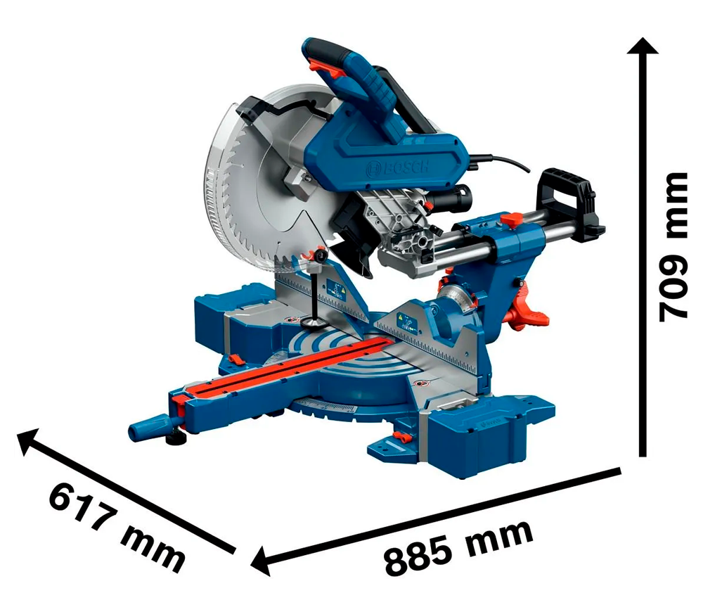 Торцовочная пила BOSCH GCM 340-305 D Professional 1800вт 305мм-4